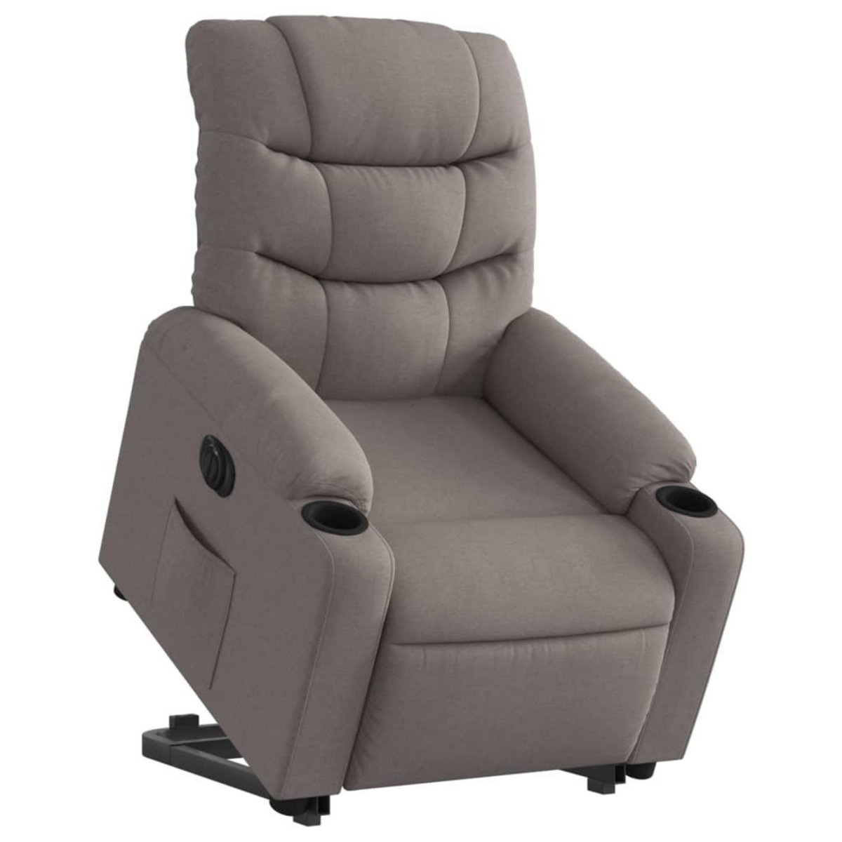 VIDAXL Fauteuil inclinable electrique taupe tissu