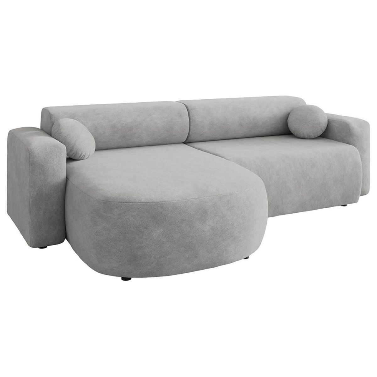 BEST MOBILIER Brunello - canapé d'angle réversible 4 places convertible avec coffre en tissu