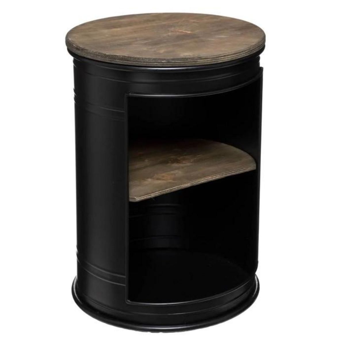 ATMOSPHERA Table d'Appoint en Métal  Diego  47cm Noir