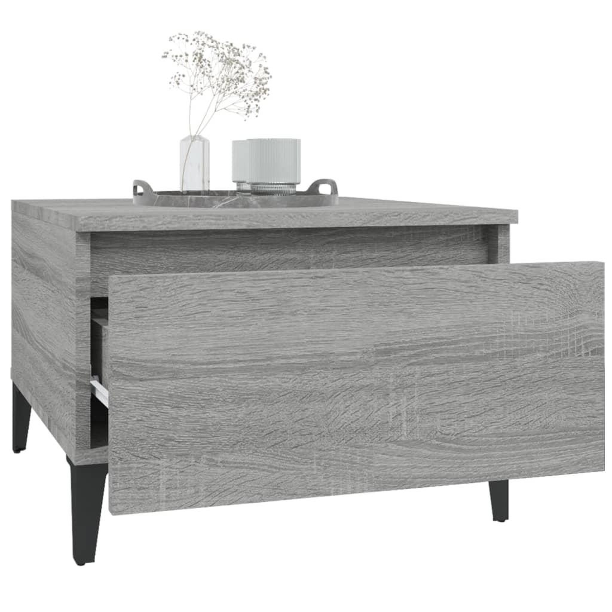 Voir la diapositive 5 : VIDAXL Tables d'appoint 2 pcs Sonoma gris 50x46x35 cm Bois ingenierie