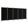 Voir la diapositive 2 : VIDAXL Cloison de separation 5 panneaux Noir 433x180 cm Tissu