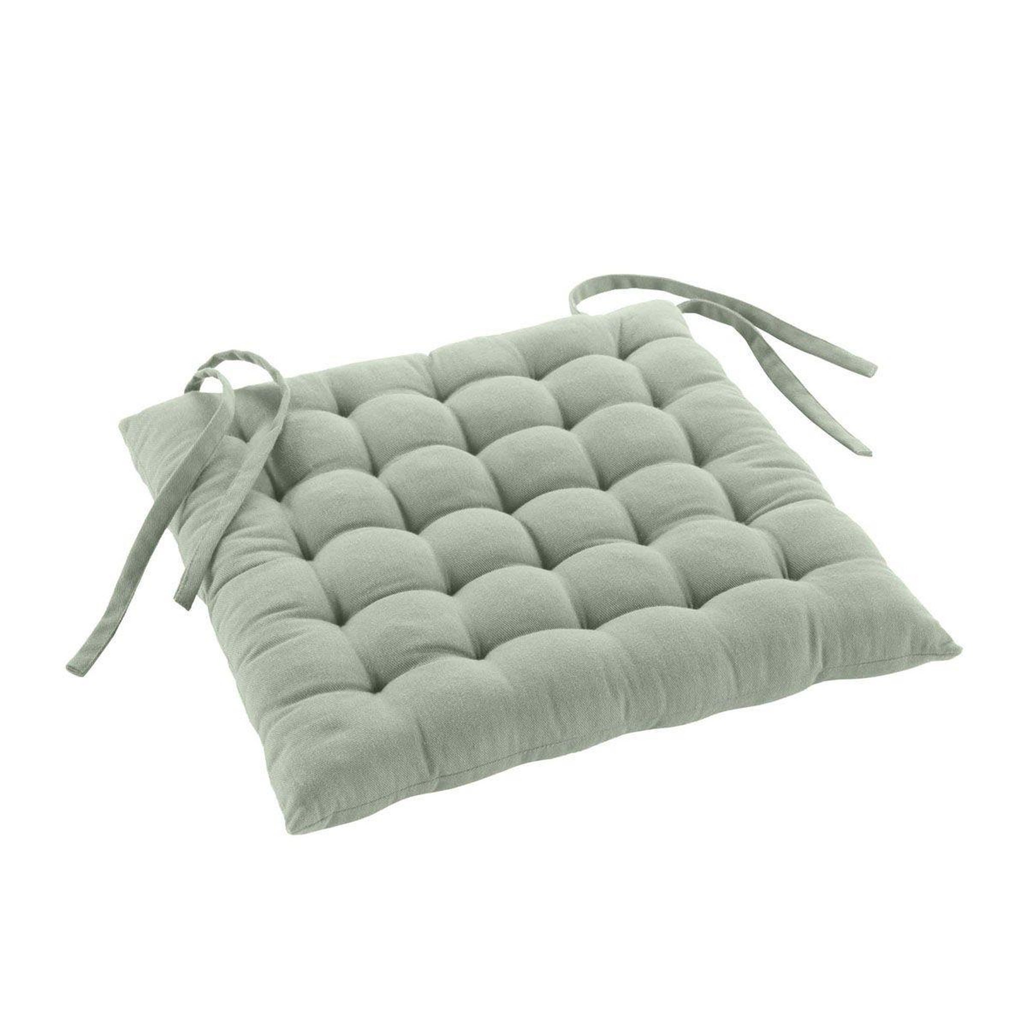 Voir la diapositive 2 : Douceur d'Intérieur Coussin de chaise  twily  38x38cm sauge