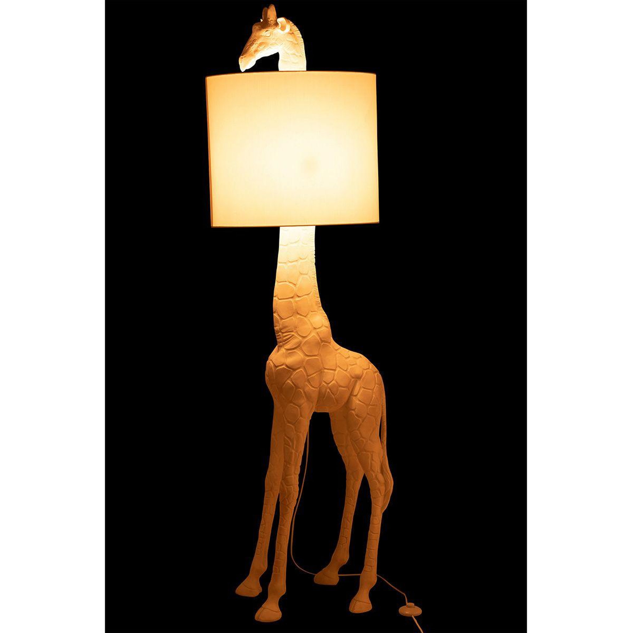Voir la diapositive 3 : J-LINE Lampadaire design girafe  kurtis  179cm blanc