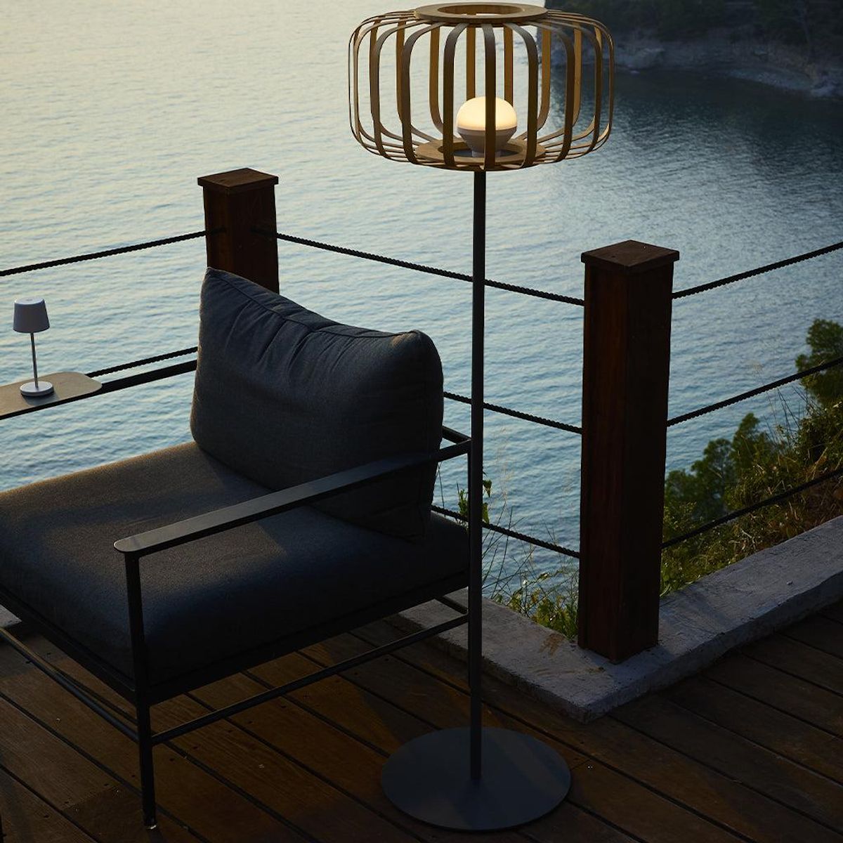 Lumisky Lampadaire sans fil STANDY BAMBOU Beige Bambou H150cm