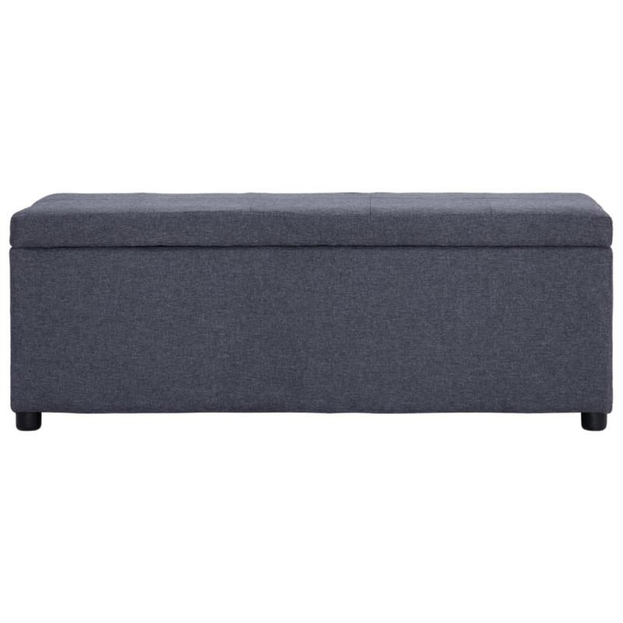 Voir la diapositive 2 : VIDAXL Banc avec compartiment de rangement 116 cm Gris foncé Polyester