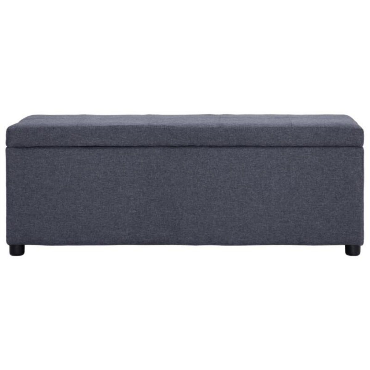 VIDAXL Banc avec compartiment de rangement 116 cm Gris foncé Polyester