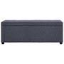 Voir la diapositive 2 : VIDAXL Banc avec compartiment de rangement 116 cm Gris foncé Polyester