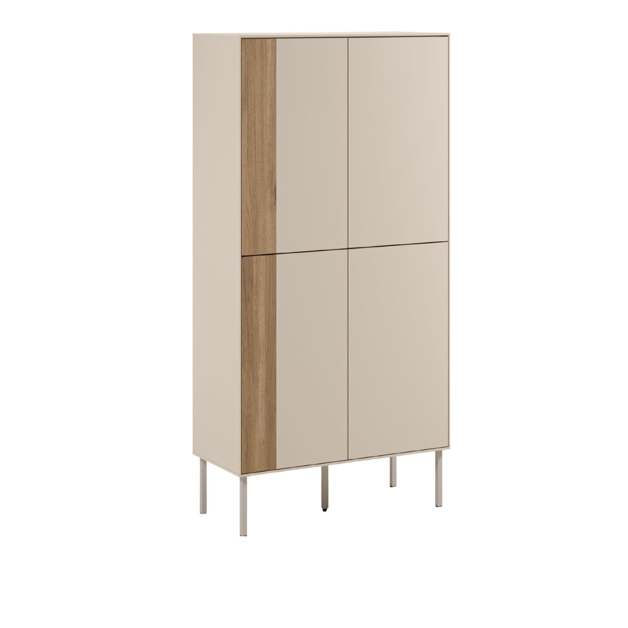 Voir la diapositive 6 : CASANOVA PARIS Eldio - commode 2 tiroirs en mélamine beige