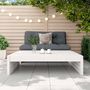 Voir la diapositive 3 : VIDAXL Repose-pied de jardin 120x80 cm blanc bois de pin massif