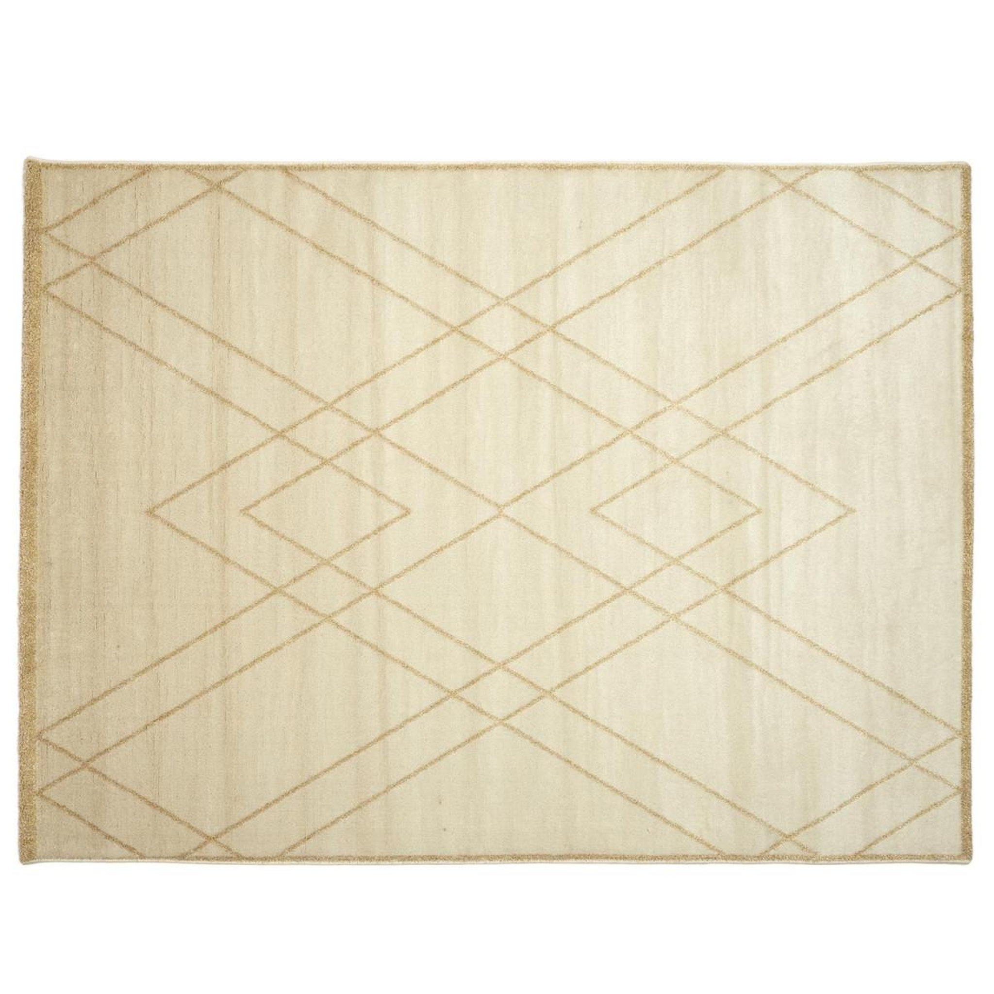 The Home Deco Factory Tapis déco fil métallisé  royal  150x200cm beige