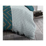 Voir la diapositive 2 : HOME LINGE PASSION Parure de couette microfibre Ethno - 1 housse de couette 240x260 cm + 2 taies d'oreiller 63x63 cm - Bleu Canard - HOME LINGE PAS