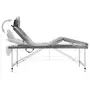 VIDAXL Table de massage 4 zones Cadre en aluminium Anthracite 186x68cm