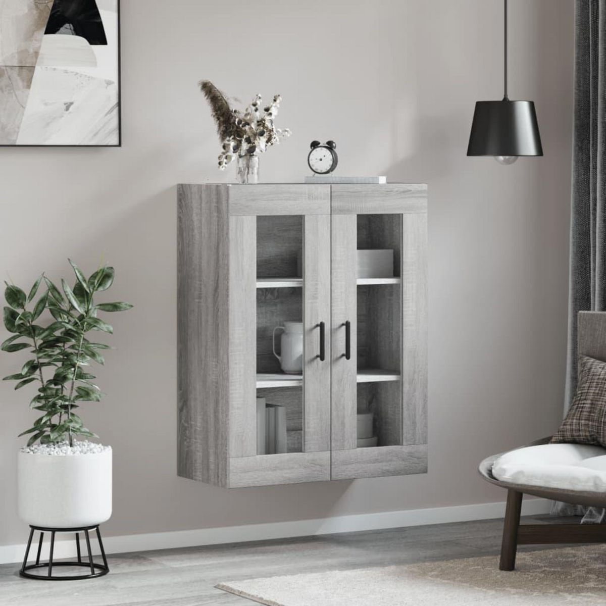 VIDAXL Armoire murale sonoma gris 69,5x34x90 cm