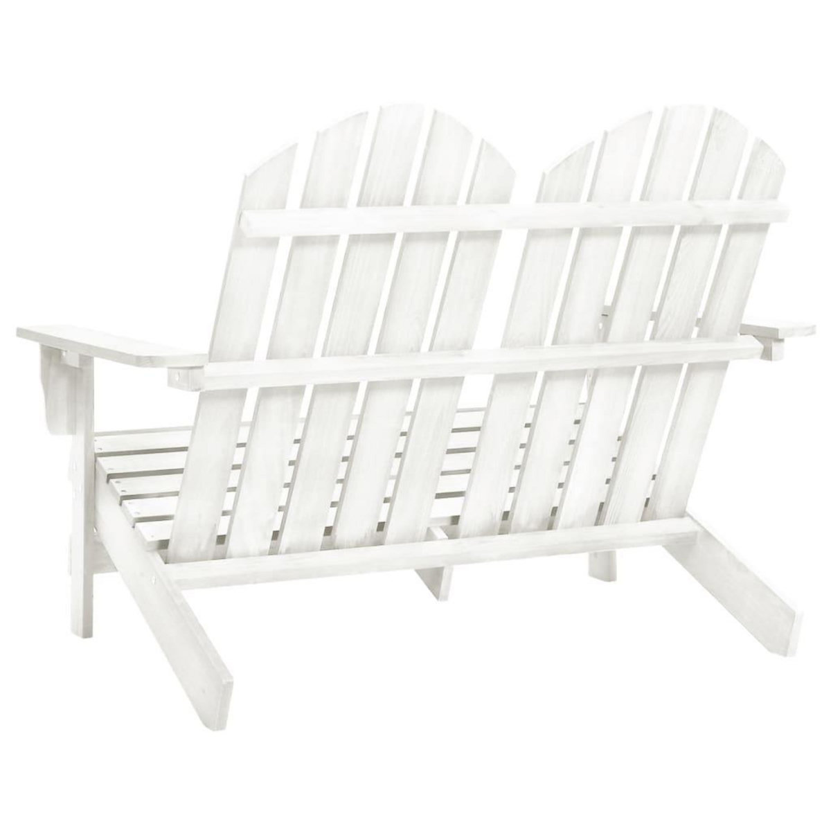 VIDAXL Chaise de jardin Adirondack 2 places bois de sapin massif blanc
