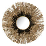 Paris Prix Miroir Mural Déco Paille  Mélissa  75cm Naturel & Noir