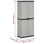 Voir la diapositive 6 : VIDAXL Armoire de rangement de jardin 3 etageres Gris/noir 68x40x168cm