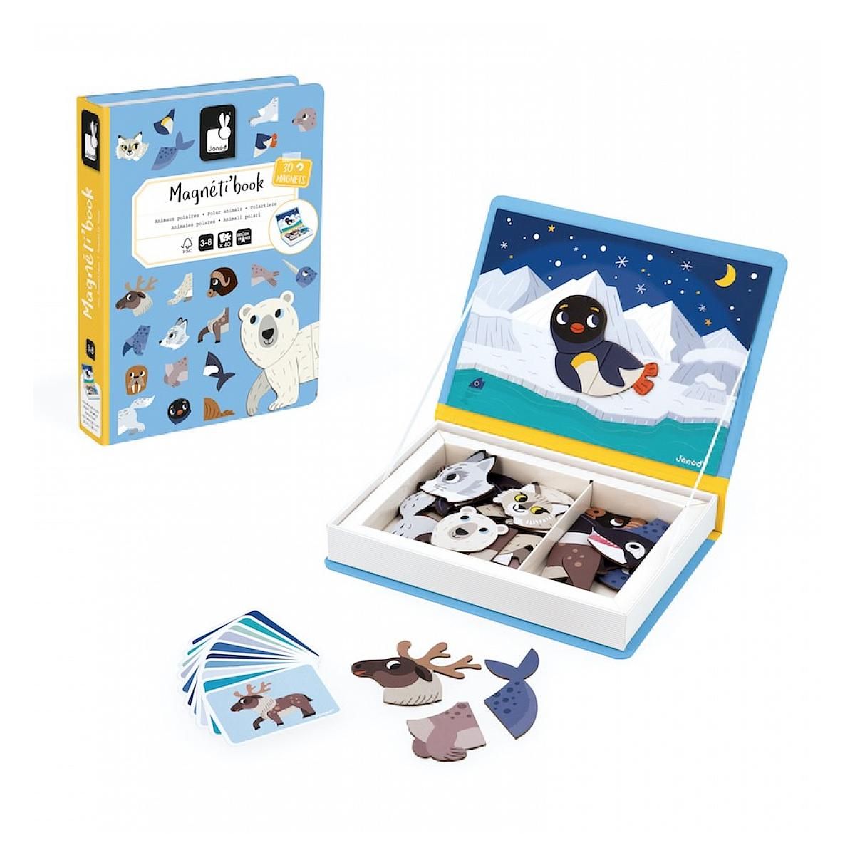 Juratoys-Janod Magneti book Animaux polaires