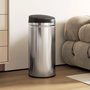 Voir la diapositive 6 : HOMCOM Poubelle automatique 42L capteur de mouvement acier inox