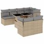 Voir la diapositive 2 : VIDAXL Salon de jardin avec coussins 8 pcs beige resine tressee