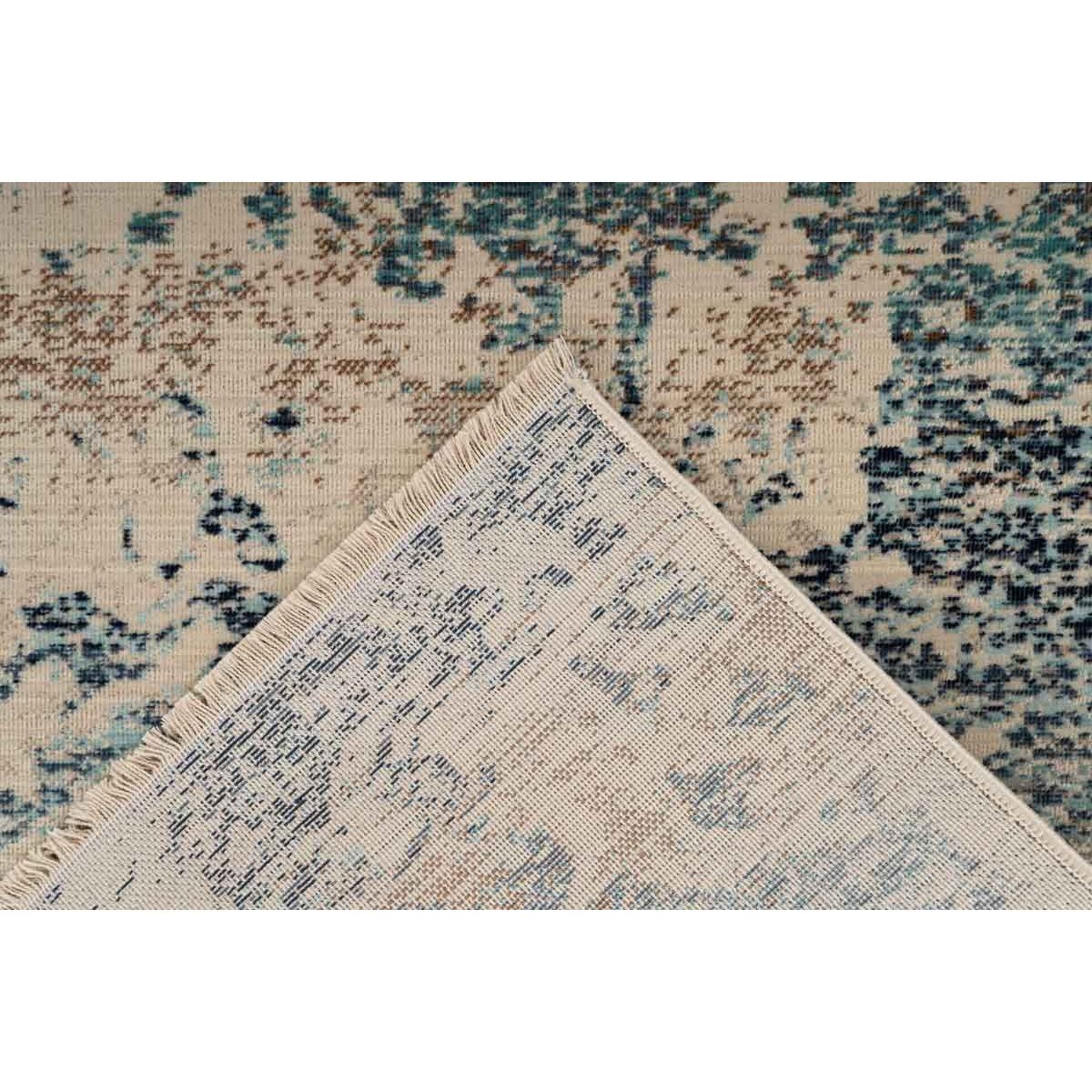 Voir la diapositive 4 : Paris Prix Tapis tissé abstrait à poils plats  charu ii  bleu