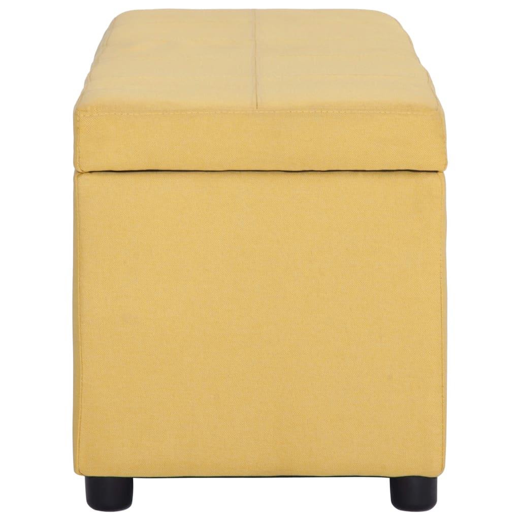 Voir la diapositive 3 : VIDAXL Banc avec compartiment de rangement 116 cm Jaune Polyester