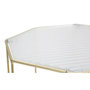 Voir la diapositive 4 : Paris Prix Lot de 2 Tables d'Appoint Octogonale  Glassy  47cm Or