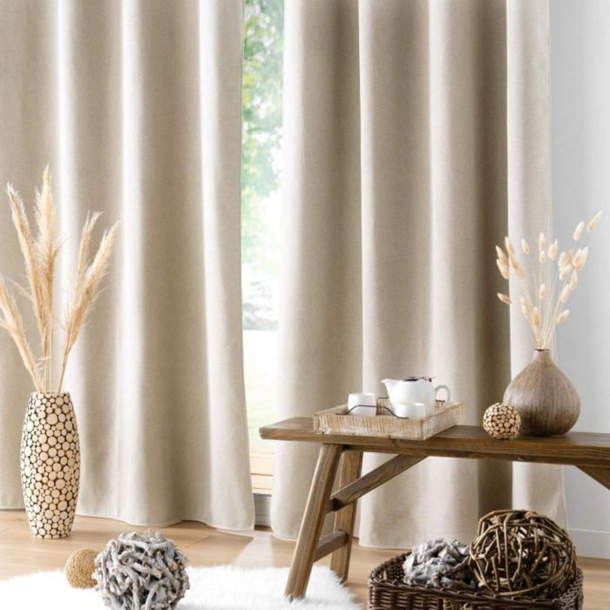 Paris Prix Rideau à Œillets Isolant  Jupiter  140x260cm Lin