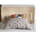 Les Ateliers du Linge Parure Housse De Couette 3pcs 200x200cm 100%coton 57fils Savane