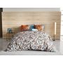 Voir la diapositive 1 : Les Ateliers du Linge Parure Housse De Couette 3pcs 200x200cm 100%coton 57fils Savane
