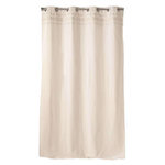 Douceur d'Intérieur Rideau à œillets ALTHA - Coton jacquard et top fils métallisés - 140 x 240 cm - Ecru