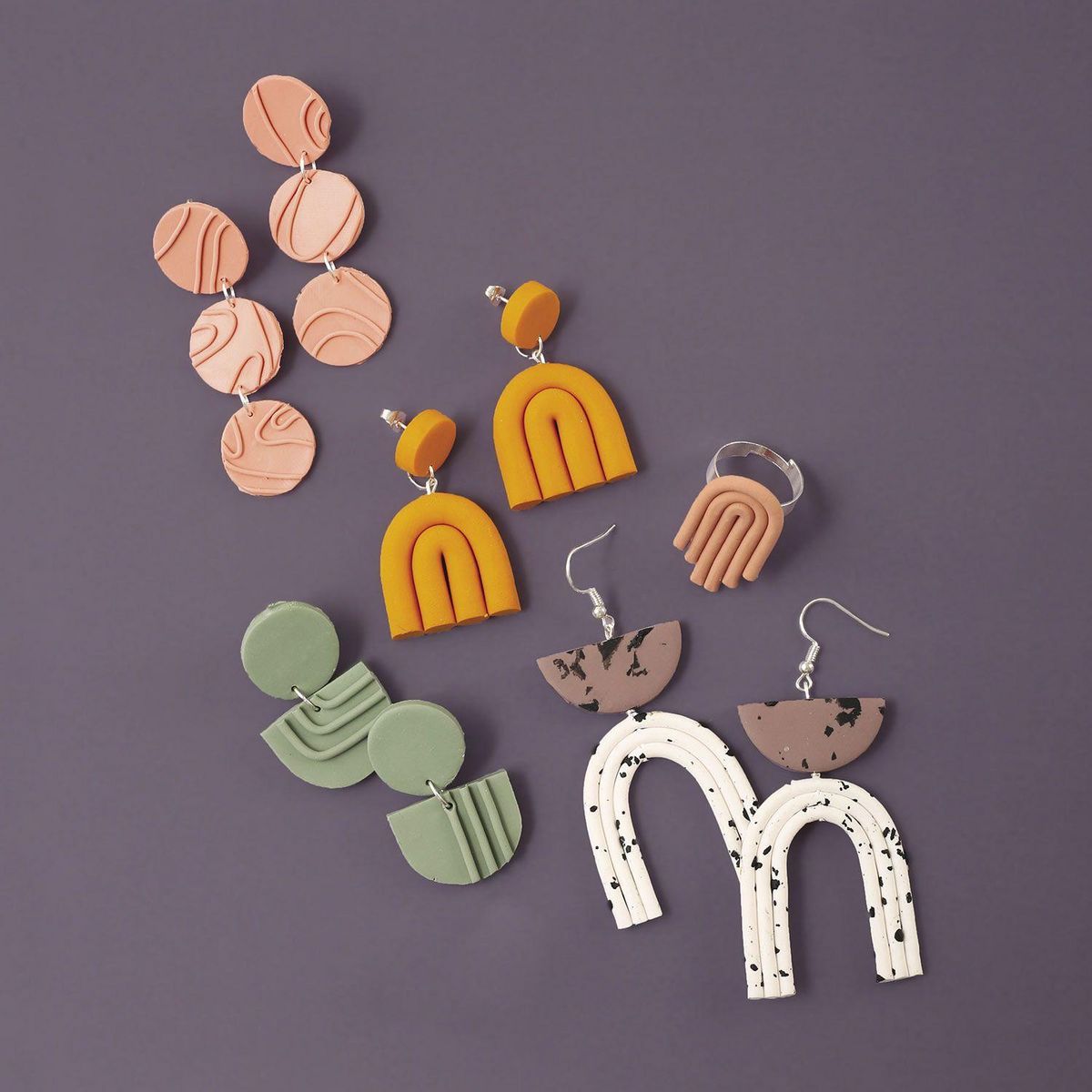 Graine créative Coffret DIY bijoux Line Art en pâte polymère