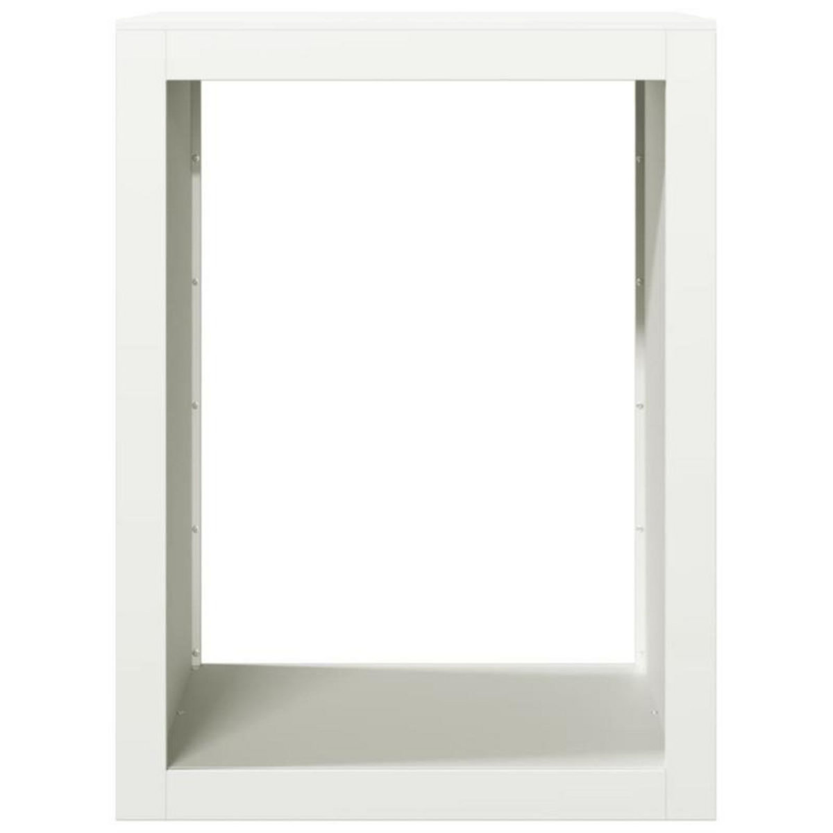 VIDAXL Portant de bois de chauffage blanc 60x40x80 cm acier