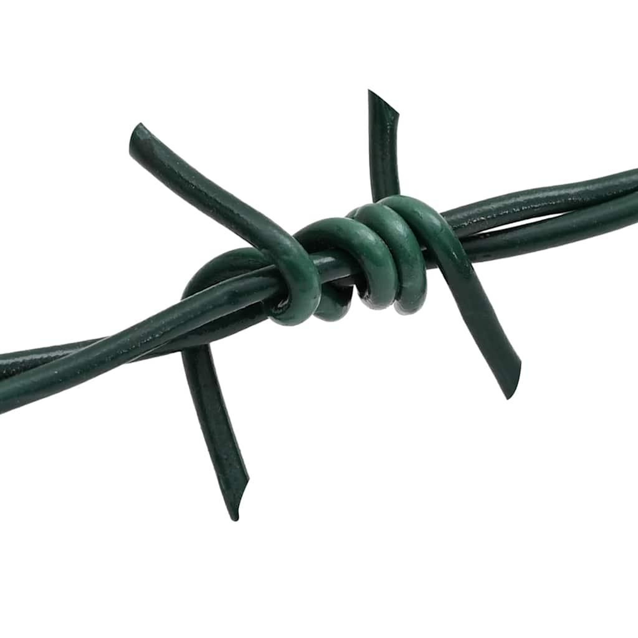 Voir la diapositive 5 : VIDAXL Fil de fer barbele d'enchevetrement rouleau vert 100 m