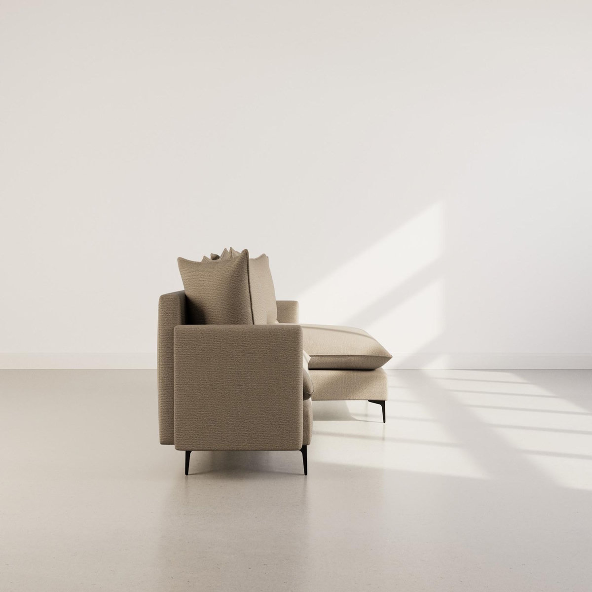 LISA DESIGN Madison - canapé d'angle réversible 4 places en tissu texturé