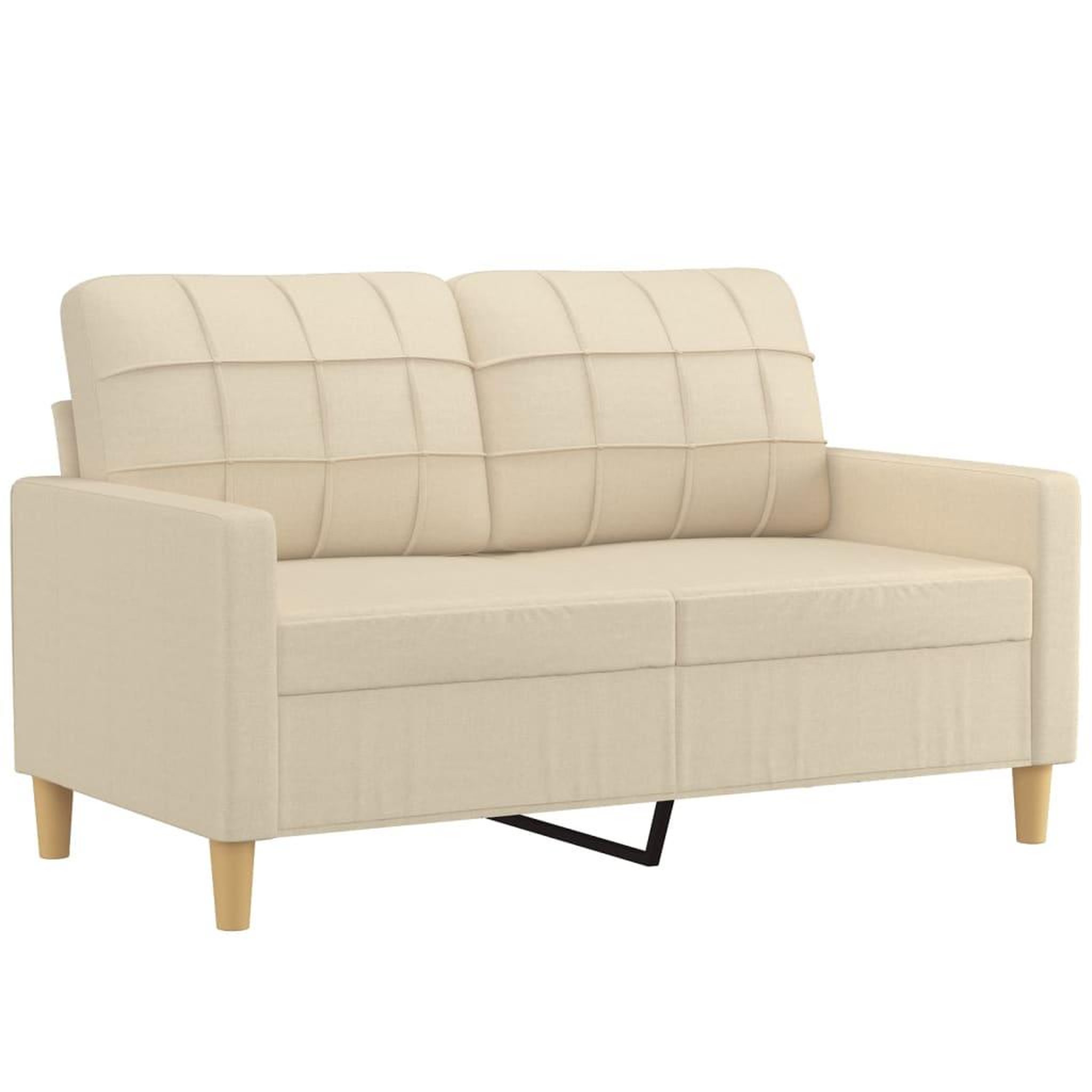 Voir la diapositive 3 : VIDAXL Ensemble de canapes 3 pcs avec coussins creme tissu