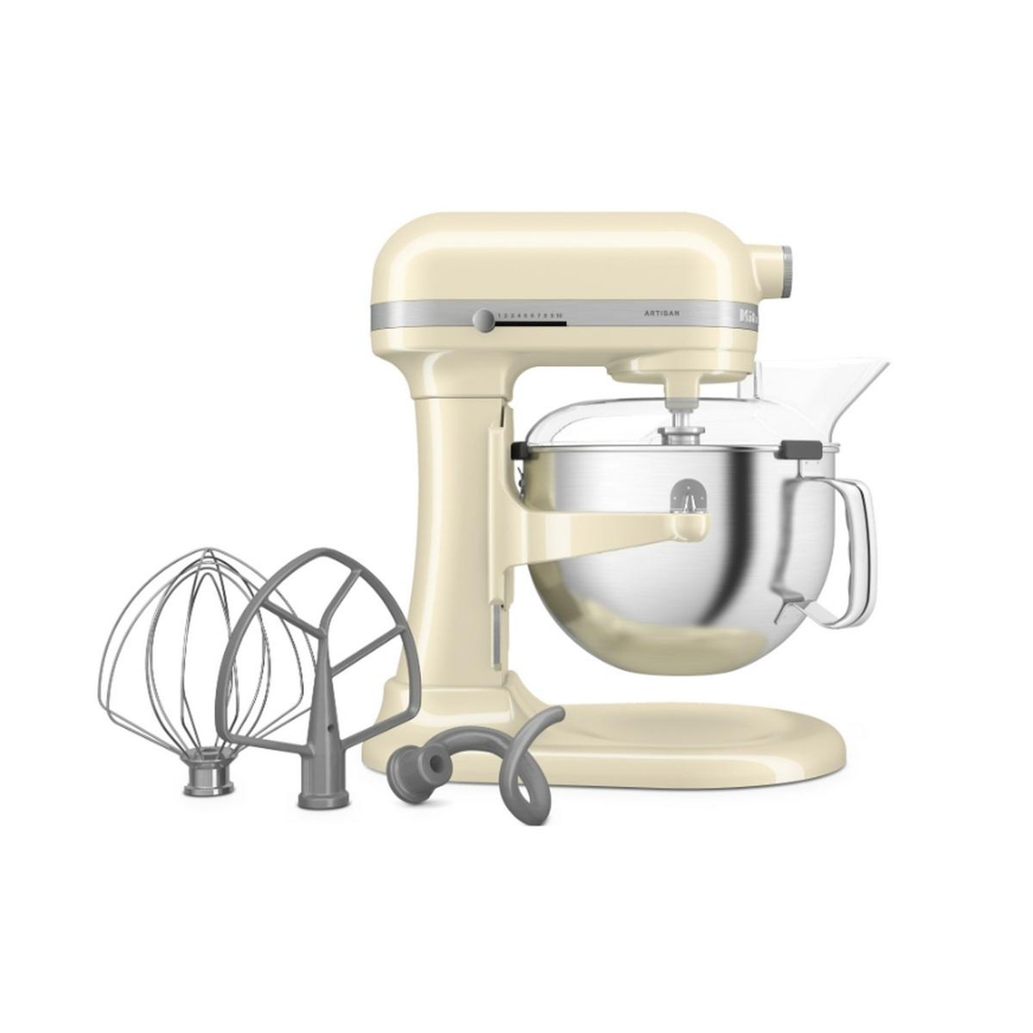 Voir la diapositive 2 : KitchenAid Robot sur socle 5,6l 375w crème - 5ksm60spxeac/1