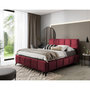 Voir la diapositive 3 : BEST MOBILIER Millie - lit coffre - 180x200 cm - sommier inclus - en velours