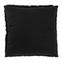 Voir la diapositive 2 : Paris Prix Coussin Déco Jute  Perle  45x45cm Noir