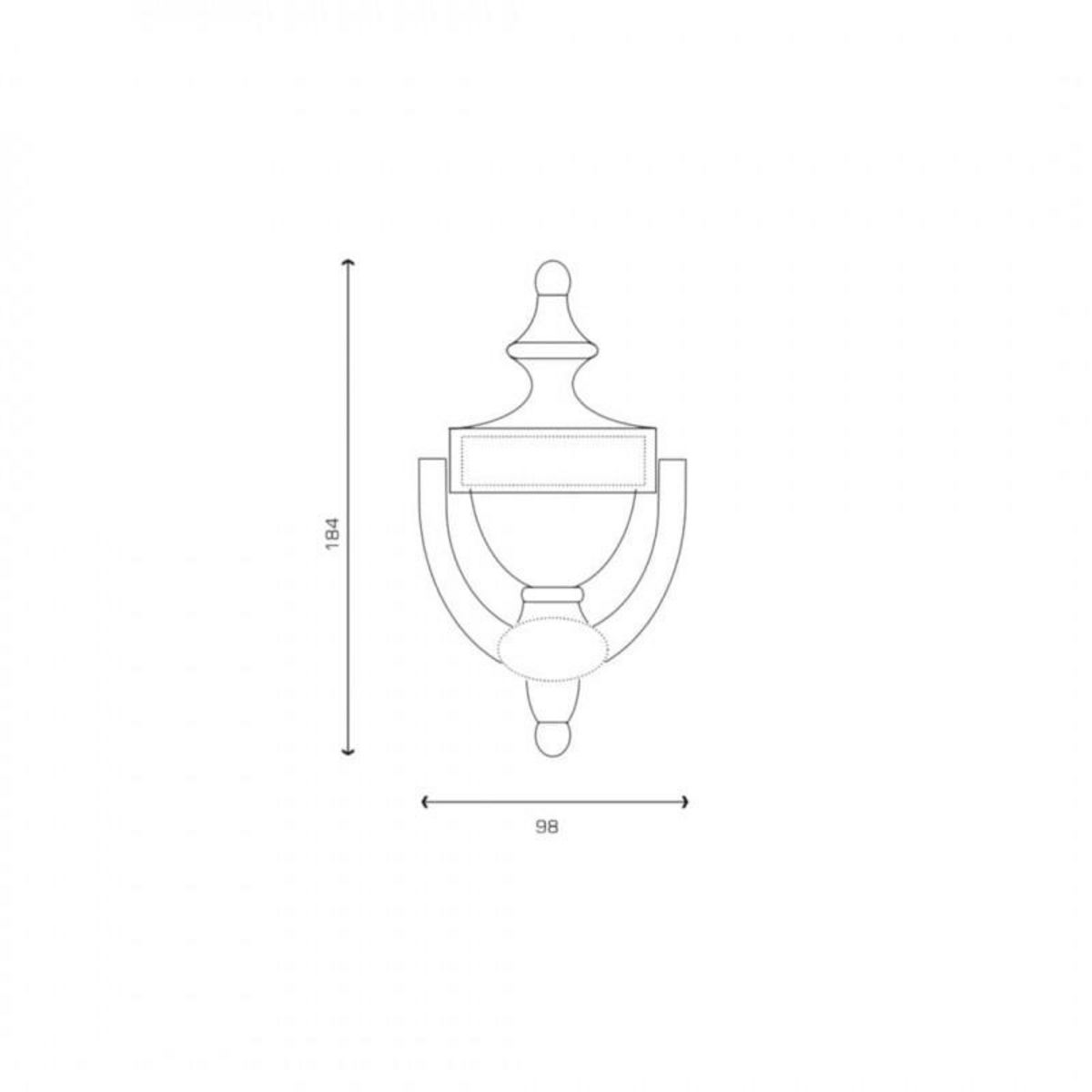 ESPACE-BRICOLAGE Heurtoir Victorien B - finition titane PVD