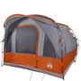 Voir la diapositive 2 : VIDAXL Tente de camping tunnel 3 personnes gris et orange imperméable
