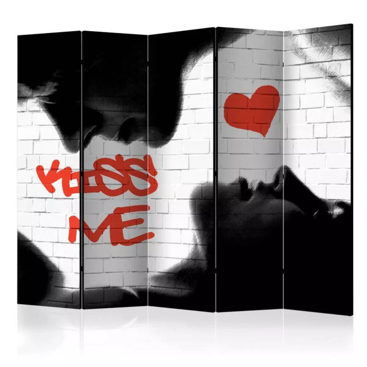 Paris Prix Paravent 5 Volets  Kiss Me  172x225cm