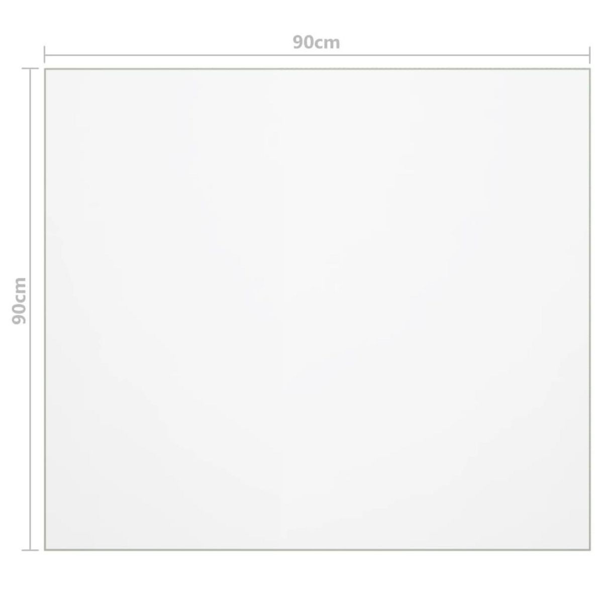 VIDAXL Protecteur de table transparent 90x90 cm 2 mm PVC