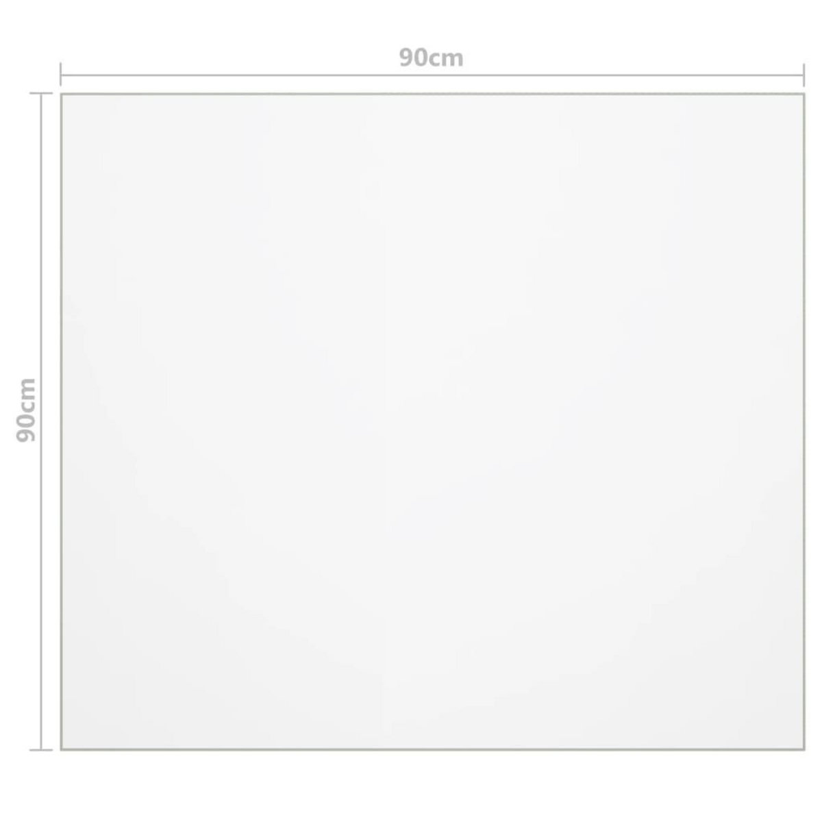 VIDAXL Protecteur de table transparent 90x90 cm 2 mm PVC