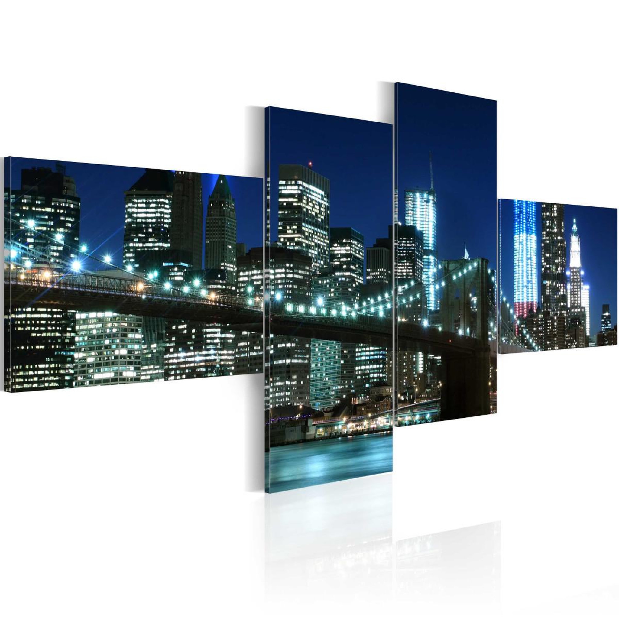 Voir la diapositive 1 : Paris Prix Tableau imprimé 4 pièces  brooklyn bridge