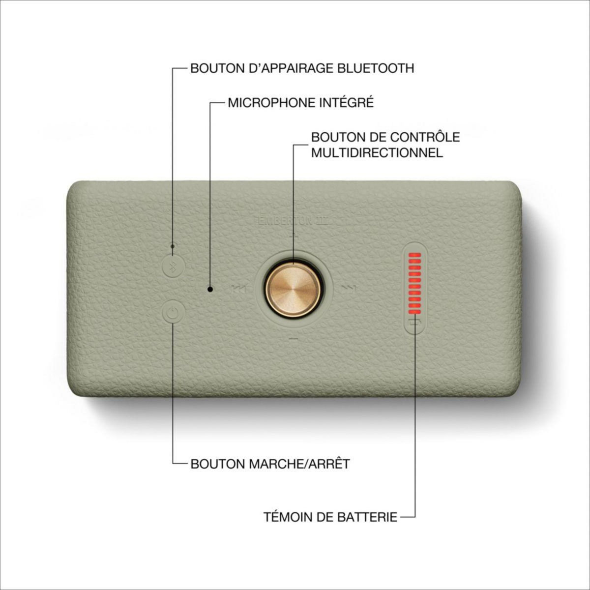 MARSHALL Enceinte portable Emberton III Sage