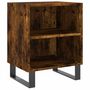 Voir la diapositive 2 : VIDAXL Table de chevet chene fume 40x30x50 cm bois d'ingenierie