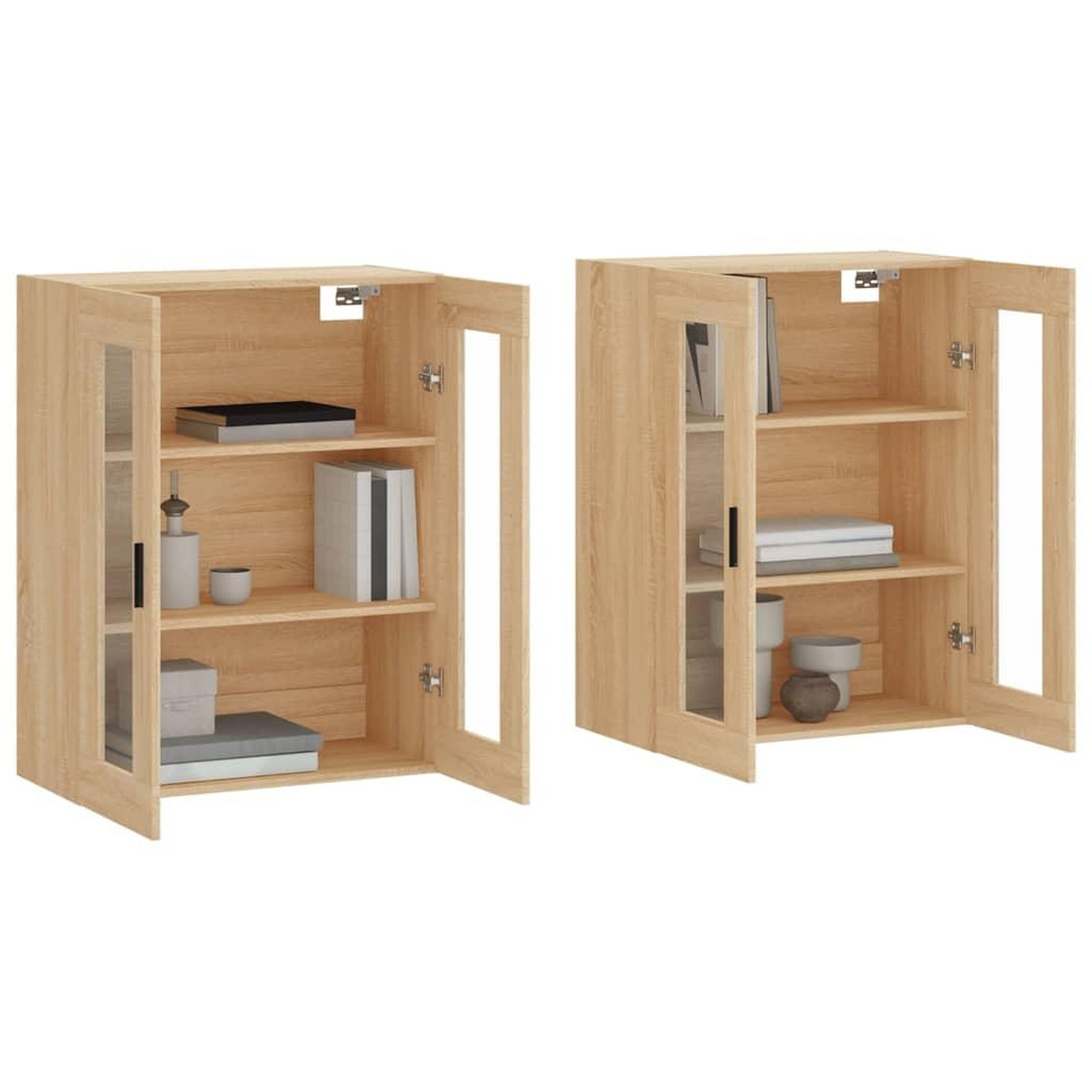 Voir la diapositive 3 : VIDAXL Armoires murales 2 pcs chene sonoma bois d'ingenierie