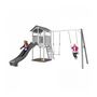 Voir la diapositive 2 : Axi House AXI Structure de jeu Beach Tower Blanc Gris  avec 2 balancoires et toboggan Gris