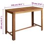 Voir la diapositive 6 : VIDAXL Table et tabourets de bar 7 pcs Bois d'acacia massif