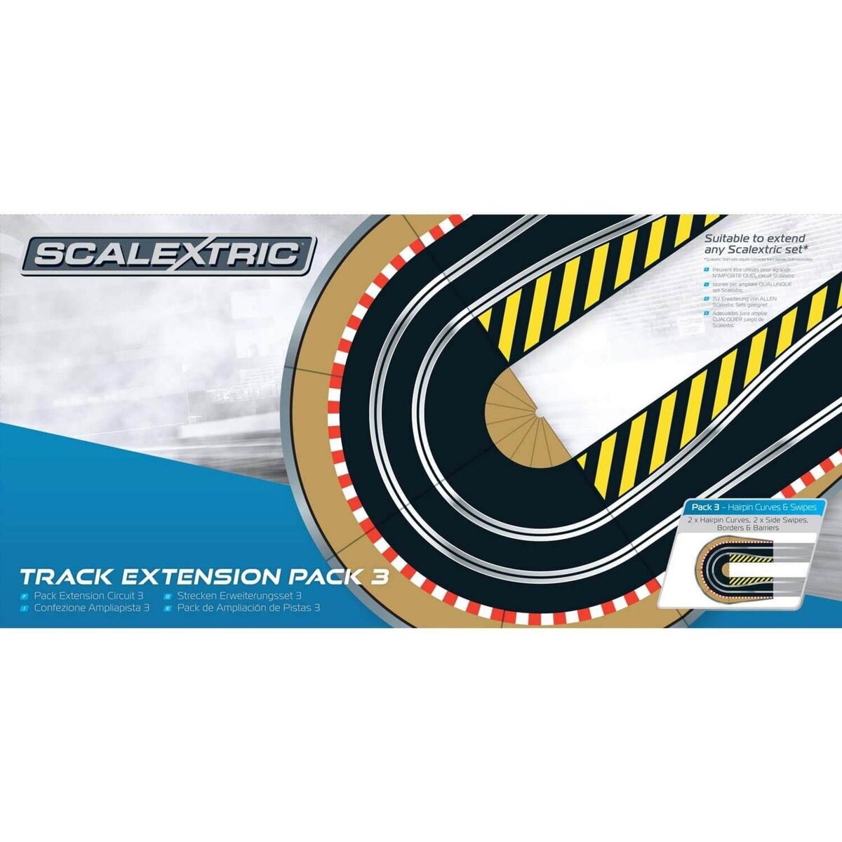 Scalextric Pack extension de circuit de voiture n°3 : Courbe en épingle
